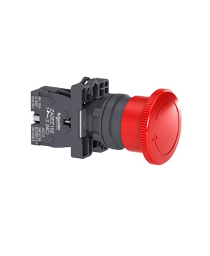 XA2ES542 - Nút Nhấn Khẩn Cấp XA2 Xoay Để Nhả 1NC Đầu Nấm Ø40
